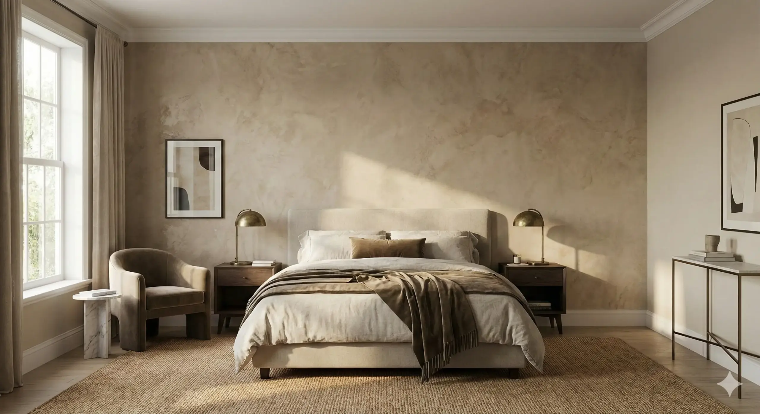 Designer Room With Premium Textured Wallpaper