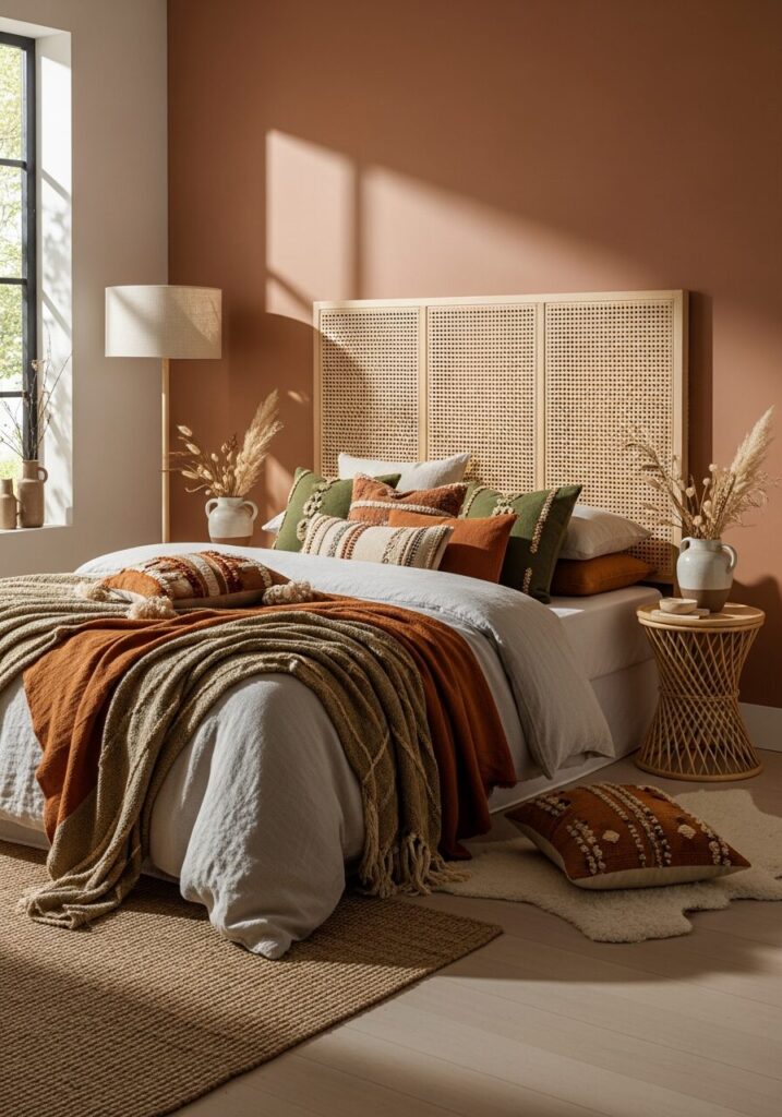 Cane or Rattan Panel Headboard 2