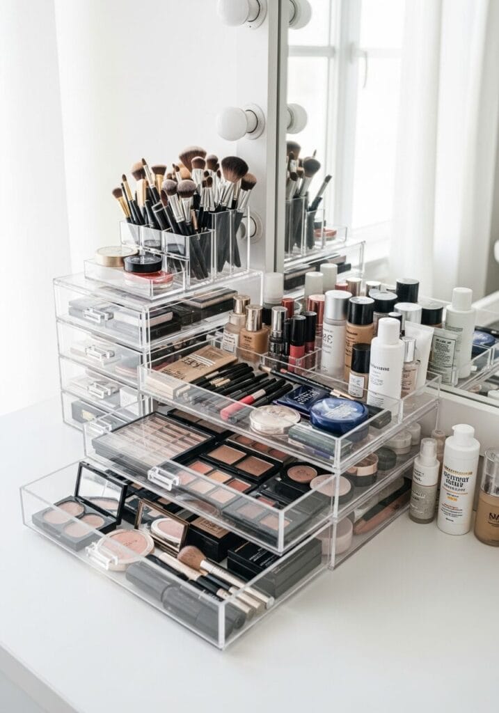 Clear Acrylic Storage Drawers for Visual Calm