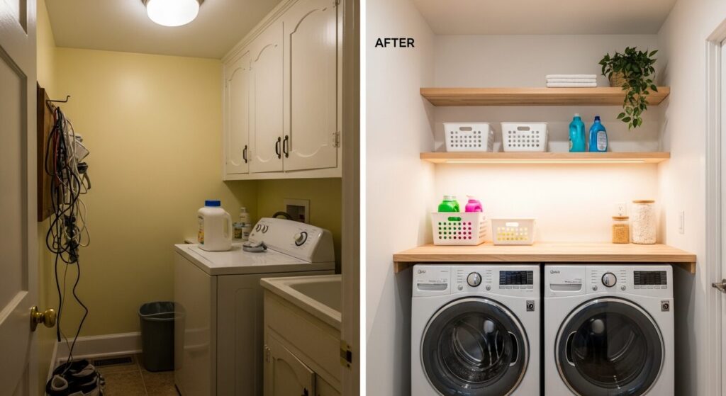 DIY Laundry Room Makeover on a Budget