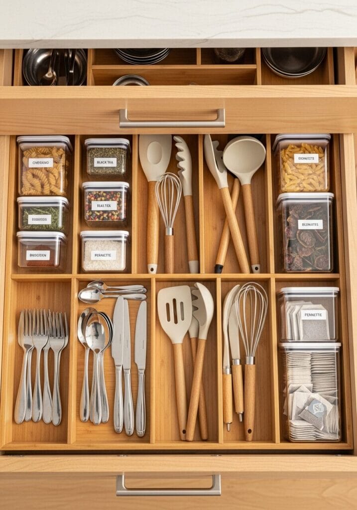 Declutter & Organize with Clear Containers and Drawer Dividers