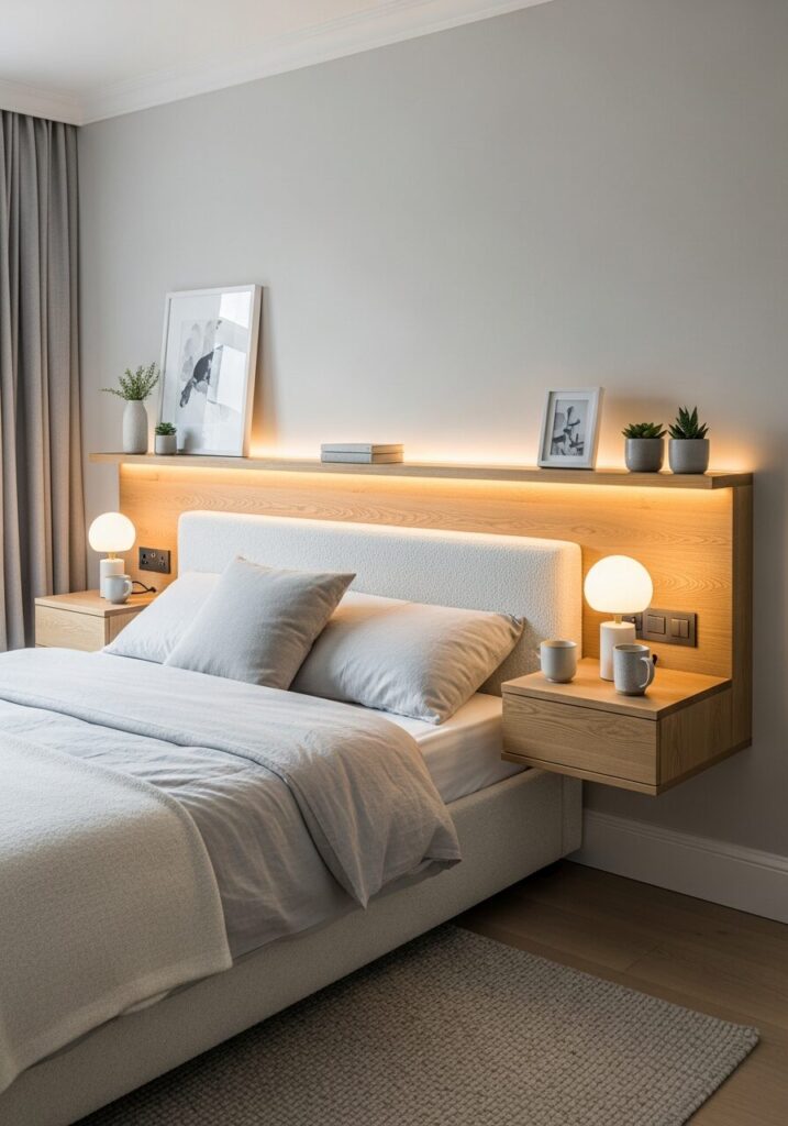 Floating Shelf Headboard 2