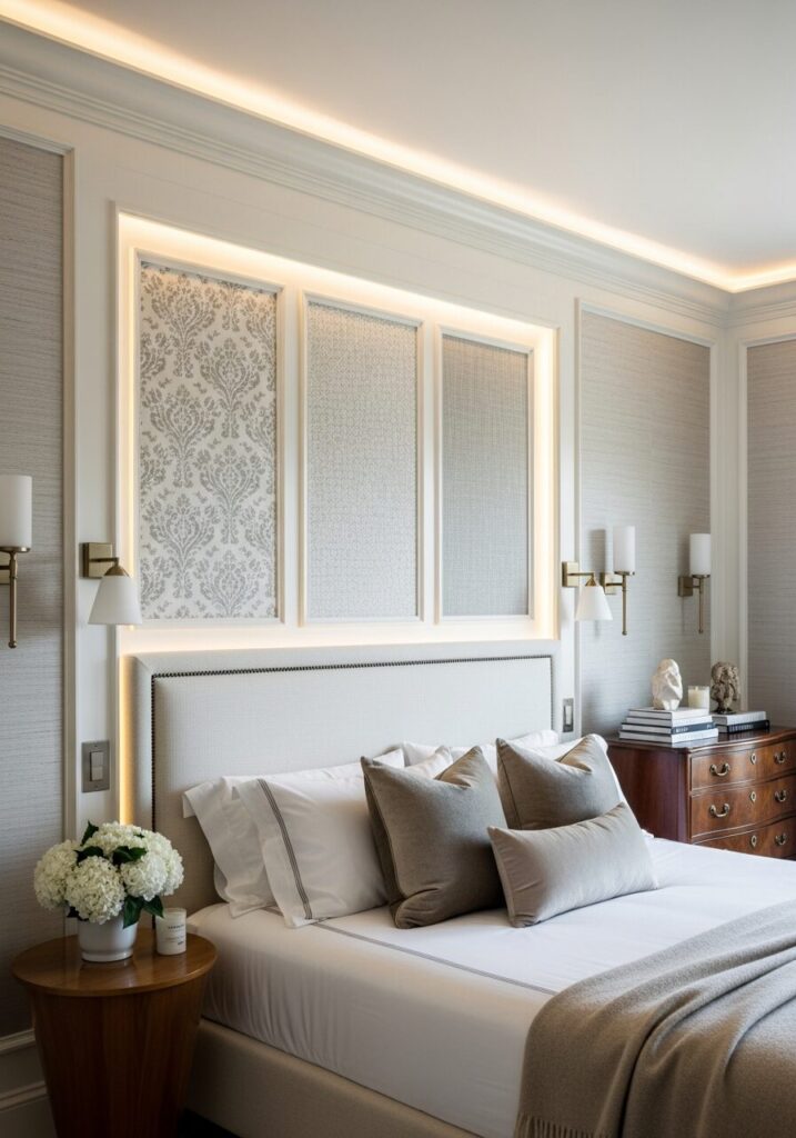 Framed Wallpaper Headboard 1