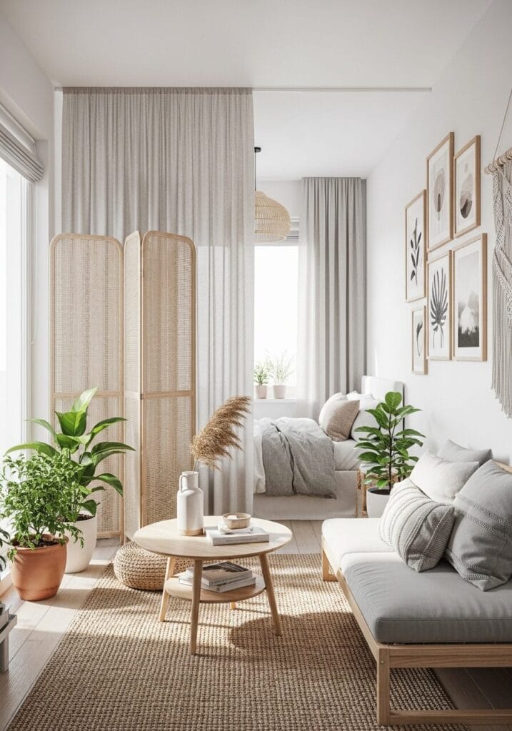 Renter-Friendly Room Divider