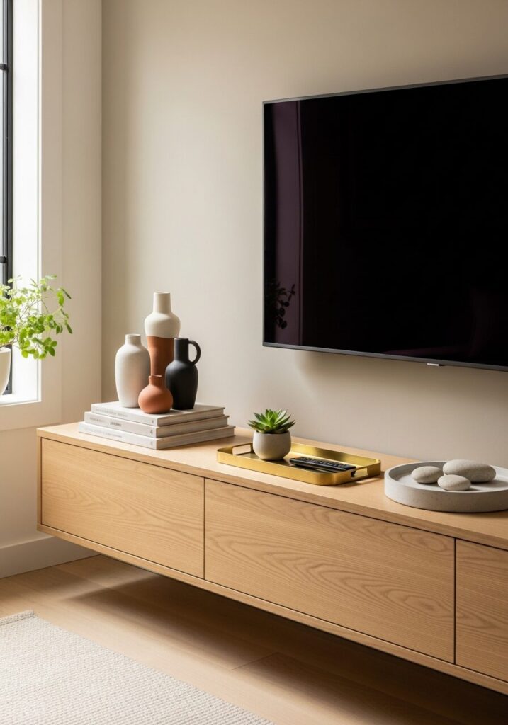 Floating Media Console Styling
