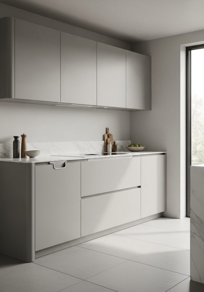 Handleless Cabinets with Soft Geometry