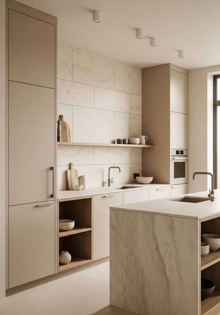 Warm Minimalism Replaces Stark Modern Kitchens